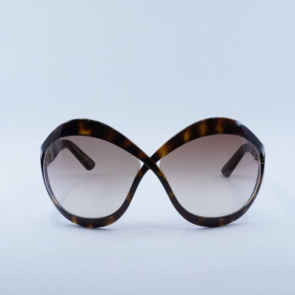 Tom Ford Carine-02 FT0902 52F Sunglasses Havana Butterfly Frame, Brown Lenses - Picture 9 of 12